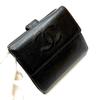 Used Chanel Folding Wallet Caviar Skin Coco Mark