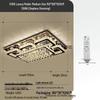 Gold Square LED Crystal Ceiling Lamp Set for Living Room & Master Bedroom
