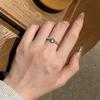 S925 sterling silver ring women's light luxury luxury crystal peridot fashion ring