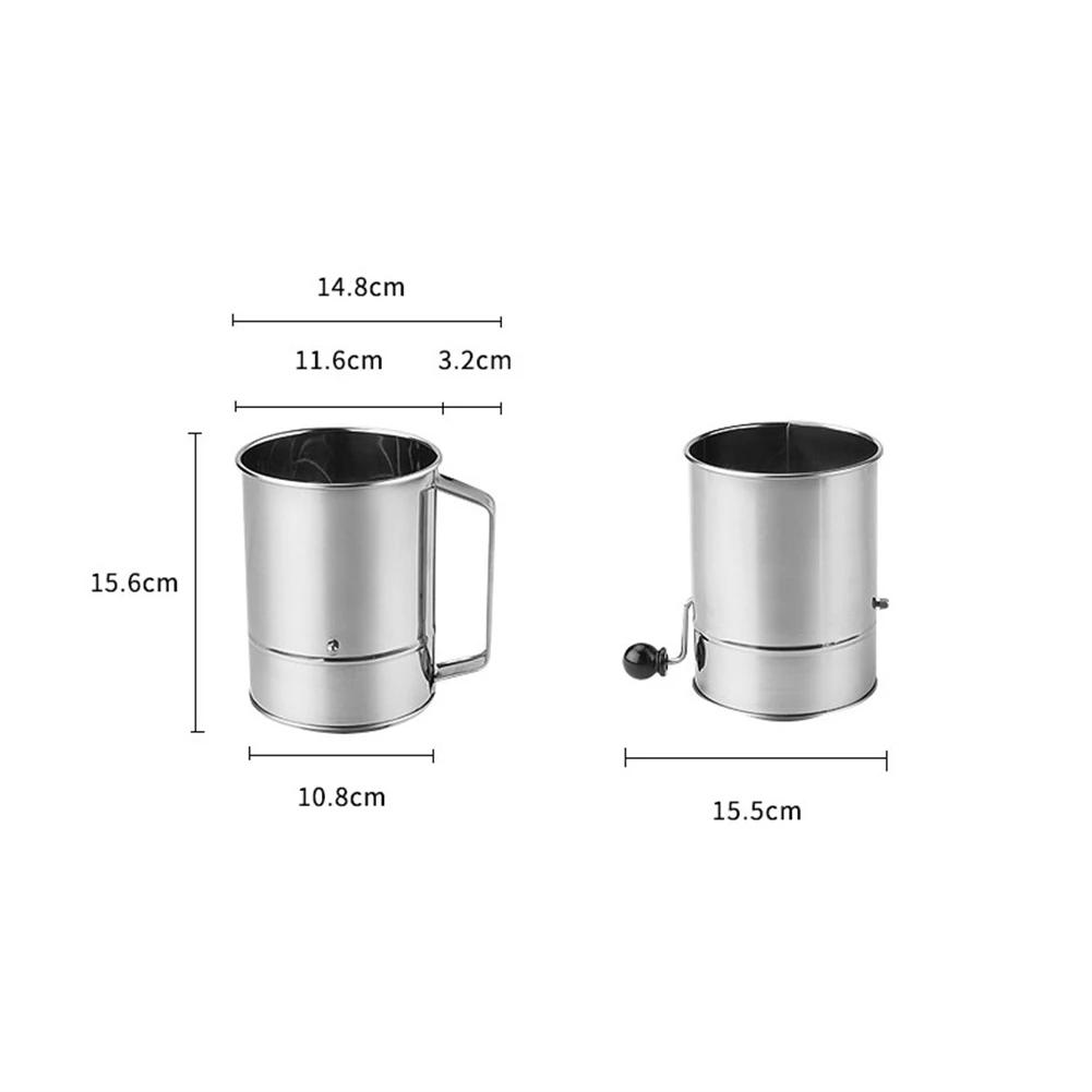 Backwerkzeug 14,8x11,6x15,6cm 5 Tassen Mehl-Sieb Doppelter Draht-Rührer Korrosionsbeständiges Material Backutensilien