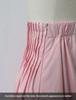 Luxi Pink Pleated High-Waist A-Line Mid-Length Skirt for Women - Sweet and Elegant Design