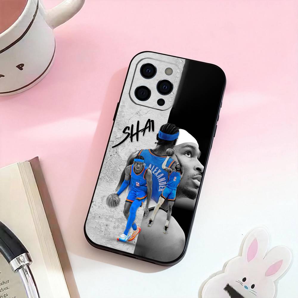 

Basketball S-Shai Gilgeous-Alexander 2 Phone Case For iPhone 17,16,15,14,13,12,11 Plus,Pro,Max,XS Silicone Soft Cover iPhone12PRO