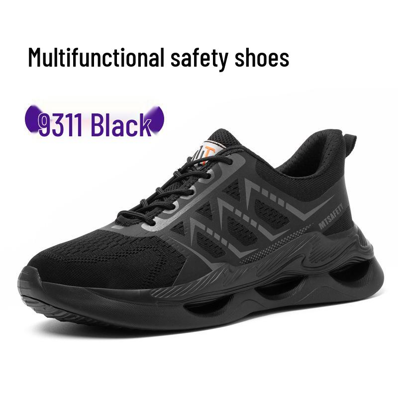 

Men s Safety Work Shoes - Anti-Smash, Anti-Puncture, Non-Slip, Wear-Resistant Labor Protection with Rotating Button.
