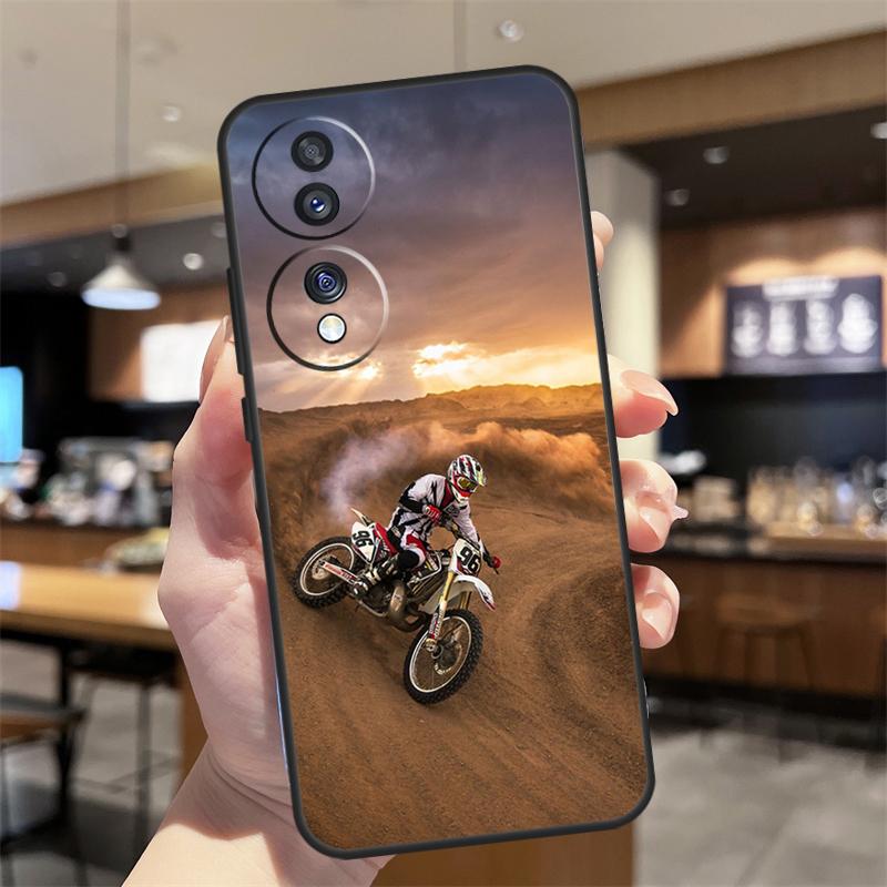 Moto Cross Motorcycle Sports Case For Honor Magic 5 6 7 8 Pro Honor 200 400 50 70 90 Lite X8b X8c X9b X9c X9d Win RT Cover