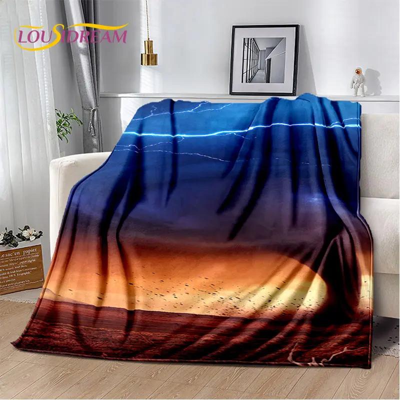 3D Natural ,Tornado, Cloud Soft Plush Blanket,Flannel Blanket Throw Blanket for Living Room Bedroom Bed Sofa Picnic Kids Office