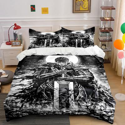 Warrior, Sword, Moon, Flames. Bedding Sets Duvet Cover Sets Duvet Covers Pillowcases(1*Duvet Cover 2*Pillowcases Without Duvet Insert)