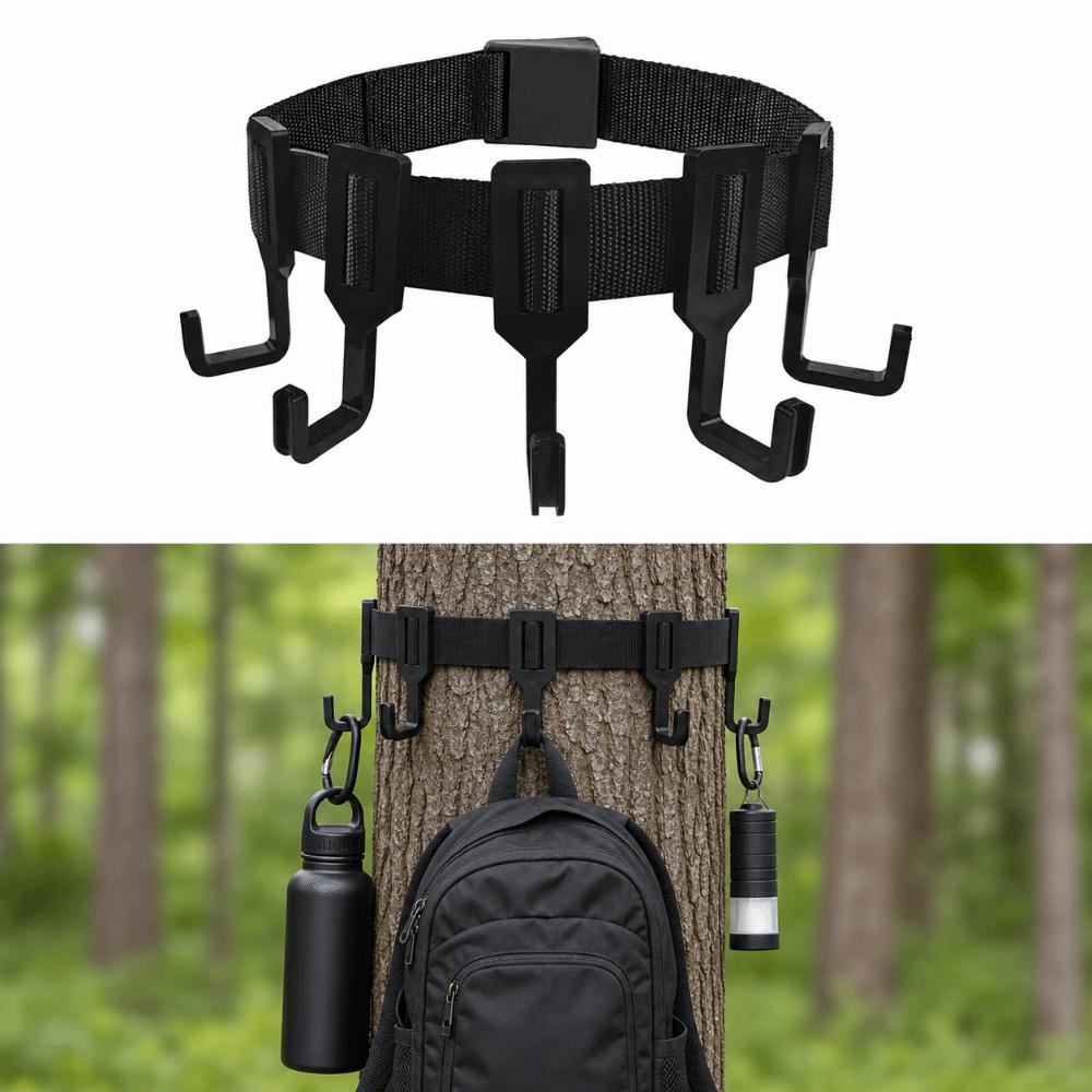Woven Webbing Gear Hanging Hook Multi-Hooks Hunting Gear Hanger  Outdoor Gear Storage