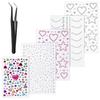 5 PCS Self Adhesive Face Gems Rhinestones Pearl Stickers Face Gems Heart Star Moon Shape Jewels Rhinestone Stickers Hair Accessories for Faces Eye