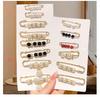 Adjustable Pearl Brooch Set for Waist Tightening and Clothes Fixing