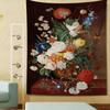 Vintage Style Flowers Tapestry Oil Painting Tapestry Wall Hanging Home Living Room Bedroom Dorm Art Decoration Tapestries