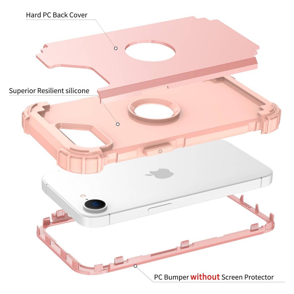 For iPhone 16e Case 3 in 1 Shockproof Heavy Duty Hybrid Sturdy High Impact Protective Cover Case for iPhone 16e 6.1 inch 2025