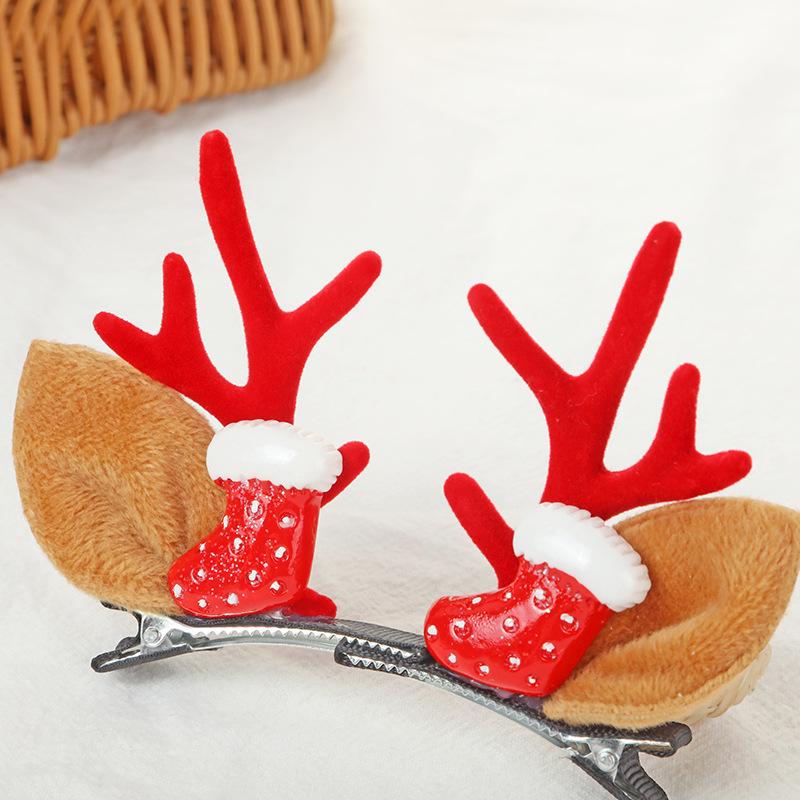 Red Christmas Antler Fairy Headband – Festive Holiday Decoration and Gift