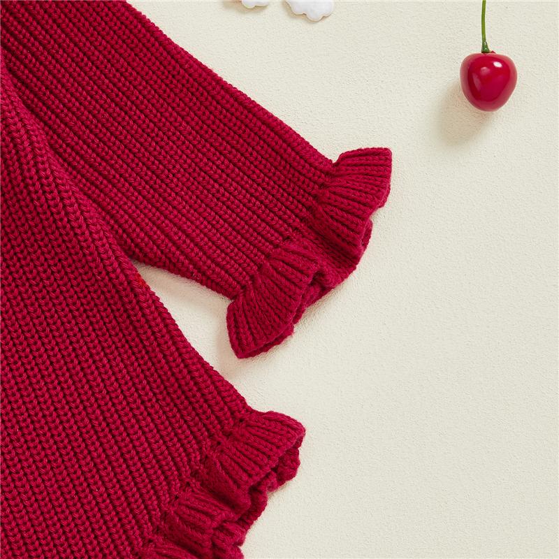 Neugeborenes Baby Mädchen Junge Pullover Strampler Baumwolle Weich Gestrickt Overall Einfarbige Warme Herbst Winter Weihnachten Kleidung