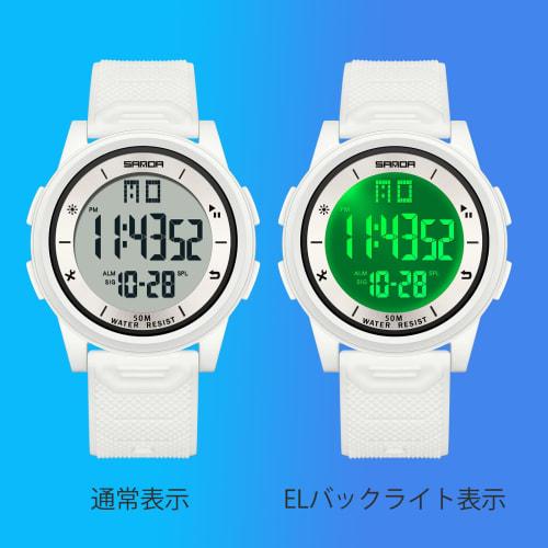 Timever Men's Digital Wristwatch, Thin, Lightweight, Comfortable, Waterproof, LED Watch, Alarm, Sports Watch with Stopwatch Function, Easy to Read, In