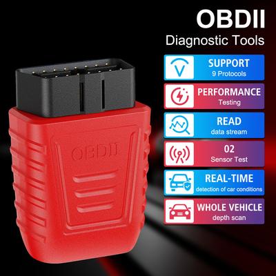 Lire et effacer les codes d'erreur Scanner OBD II Bluetooth 5.0 Accessoires de voiture Avec balayage automatique