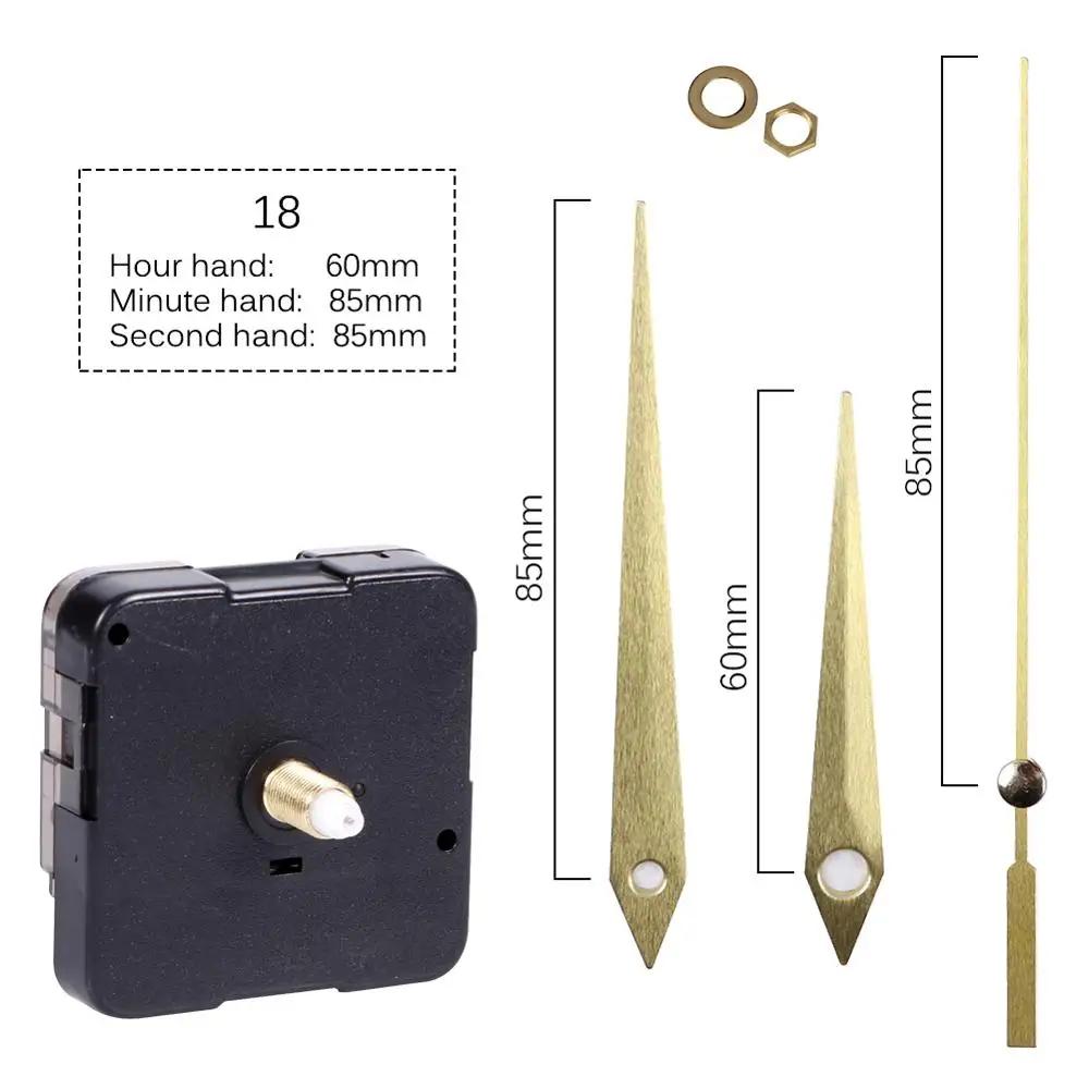 Quartz Clock Movement With Hand Mechanism Clock Repair Replacement Shaft Length 12mm (9/20 Inch) Thread Length 5mm(1/5 Inch)