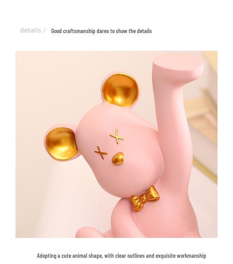 Hani Light Luxury Bear Key Tray for Living Room or Office