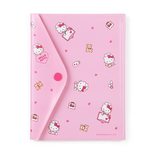 Sanrio PVC Hello Kitty Medication Notebook & Medical Examination Card Case 707988 with Zipper