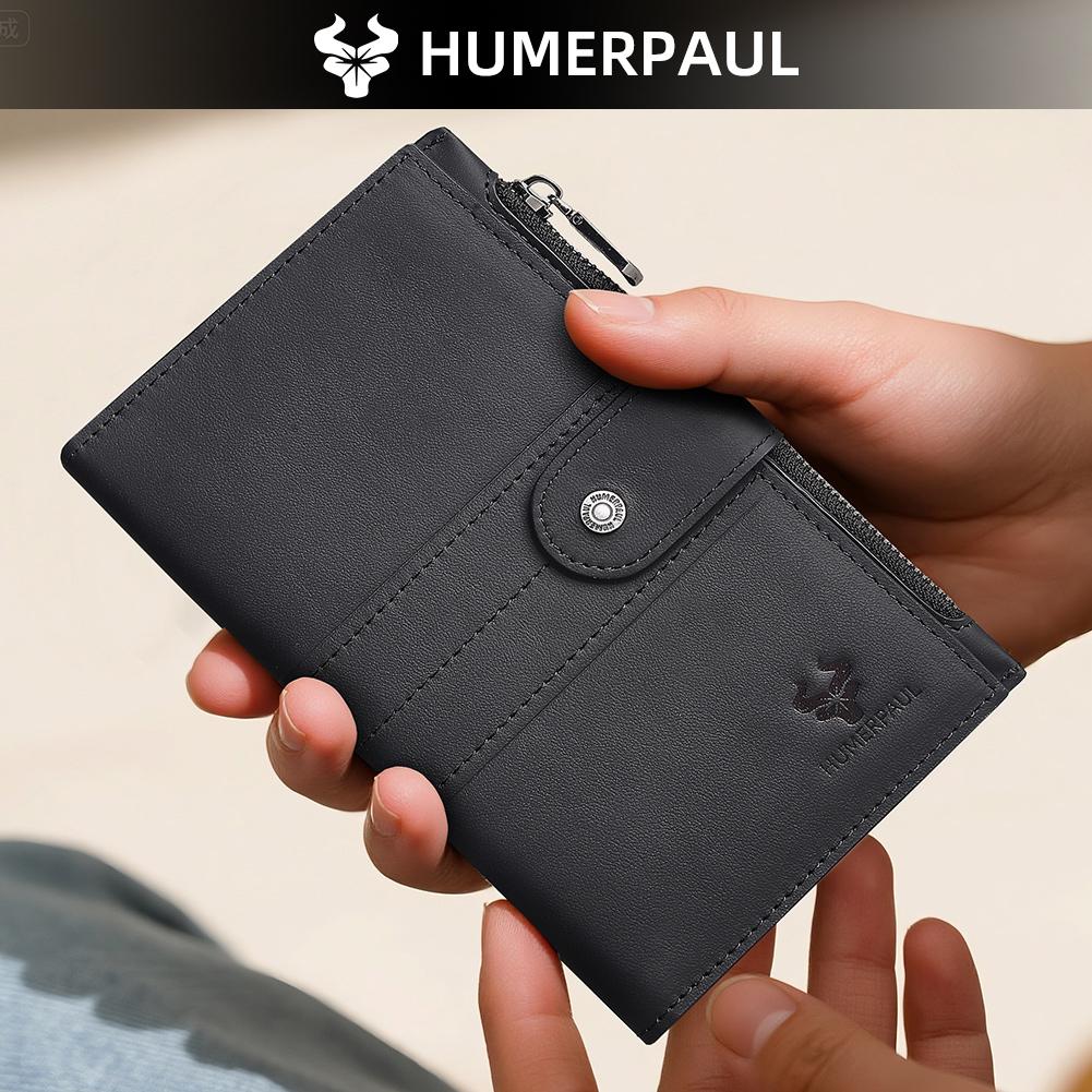 Humerpaul Ladies Leather Wallet Large-capacity Wallet Multi-function Coin Purse First Layer Cowhide Wallet Passport Holder Travel Card Holder