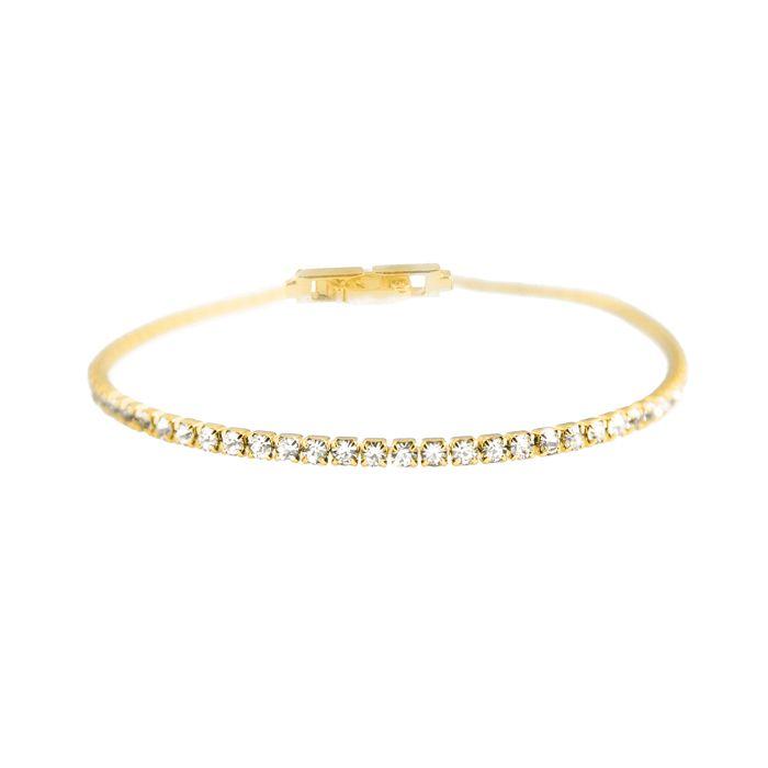 Bracelet - Kayla - Alliage Plaqué Or Jaune 18 Carats - Zircone - Taille Unique - Femme