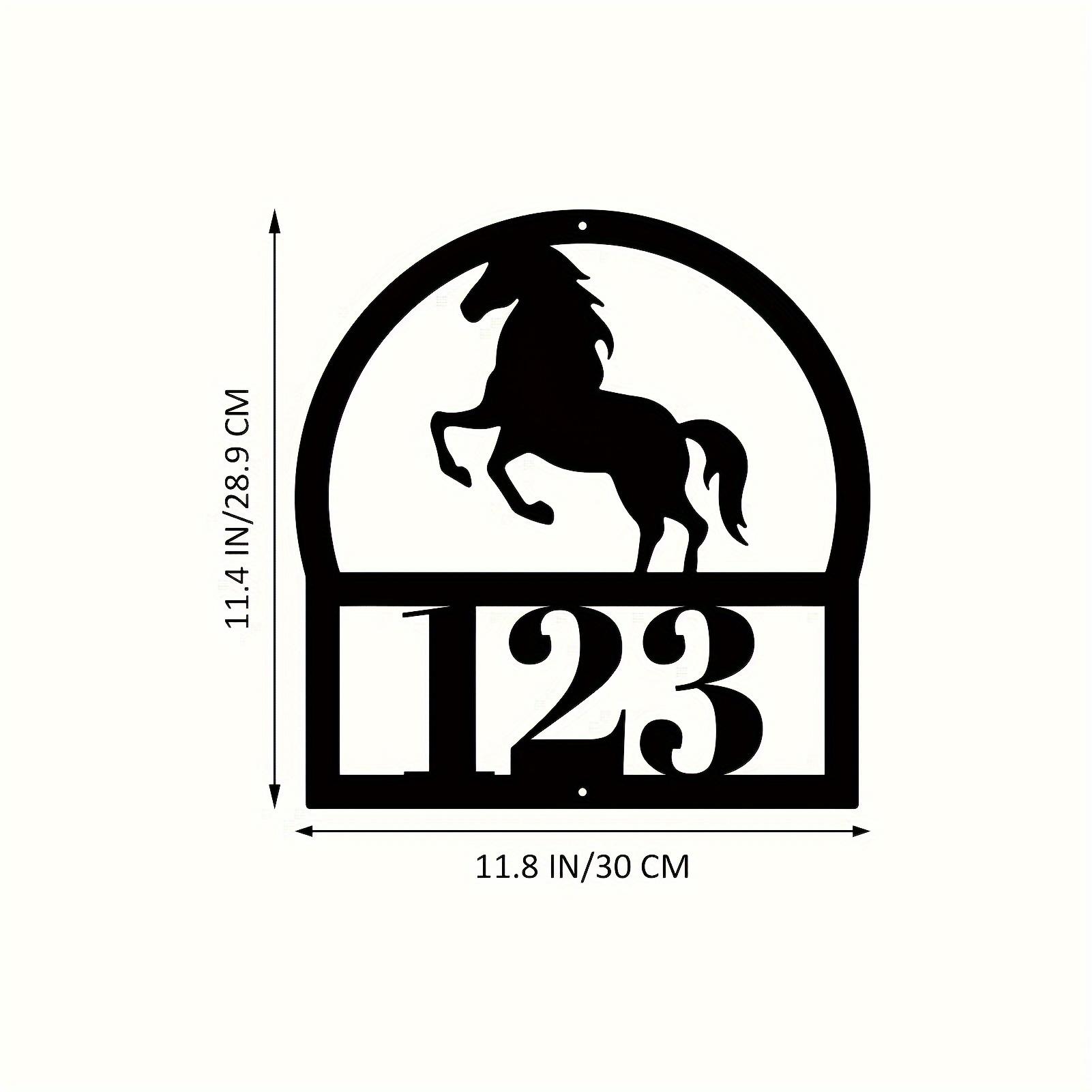

Metal Horse Wall Sign Trendy Door Plaque Address Decor Porch Living Room Rustic