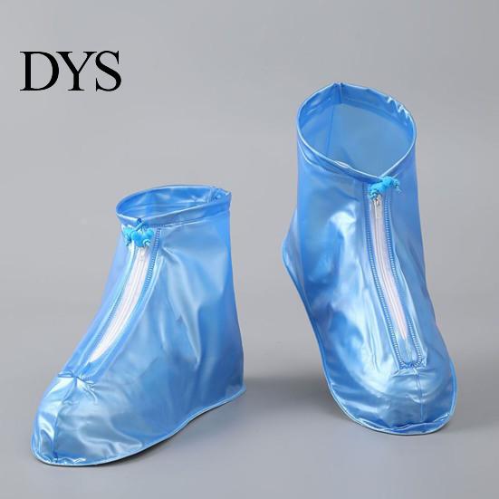 Travel Shoe Covers 1 Pair Waterproof Rainproof Protectors with Zipper And Compact Rain Drawstring Anti-Slip Sole Overshoes for Men Women Snow