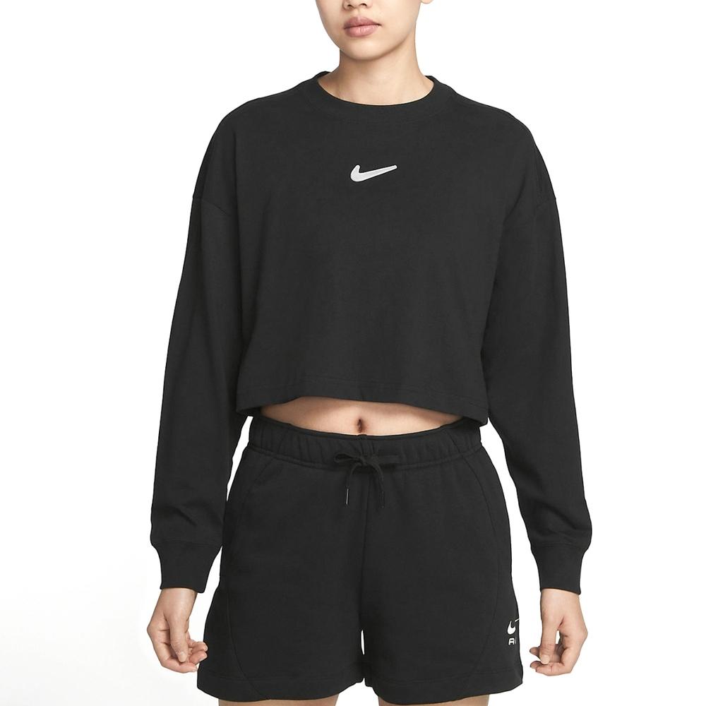 Nike Sportswear Swoosh GX Women's Graphic Long-Sleeve Sweatshirt Black DR5633-010