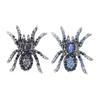 Vintage Style Overcoat Brooch Shining Rhinestones Decor Spider Shape Shawl Scarf Pin Men Suit Coat Simple Badge Fashionable Accessories