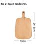 Japanese Style Beech Wood Chopping Board with Handle, Double-Sided, Hangable for Bread, Pastry Storage and Display.