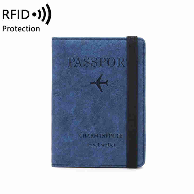 Unisex RFID Leather Passport Bag Document Package Portable Travel Ultra Thin Passport Holder