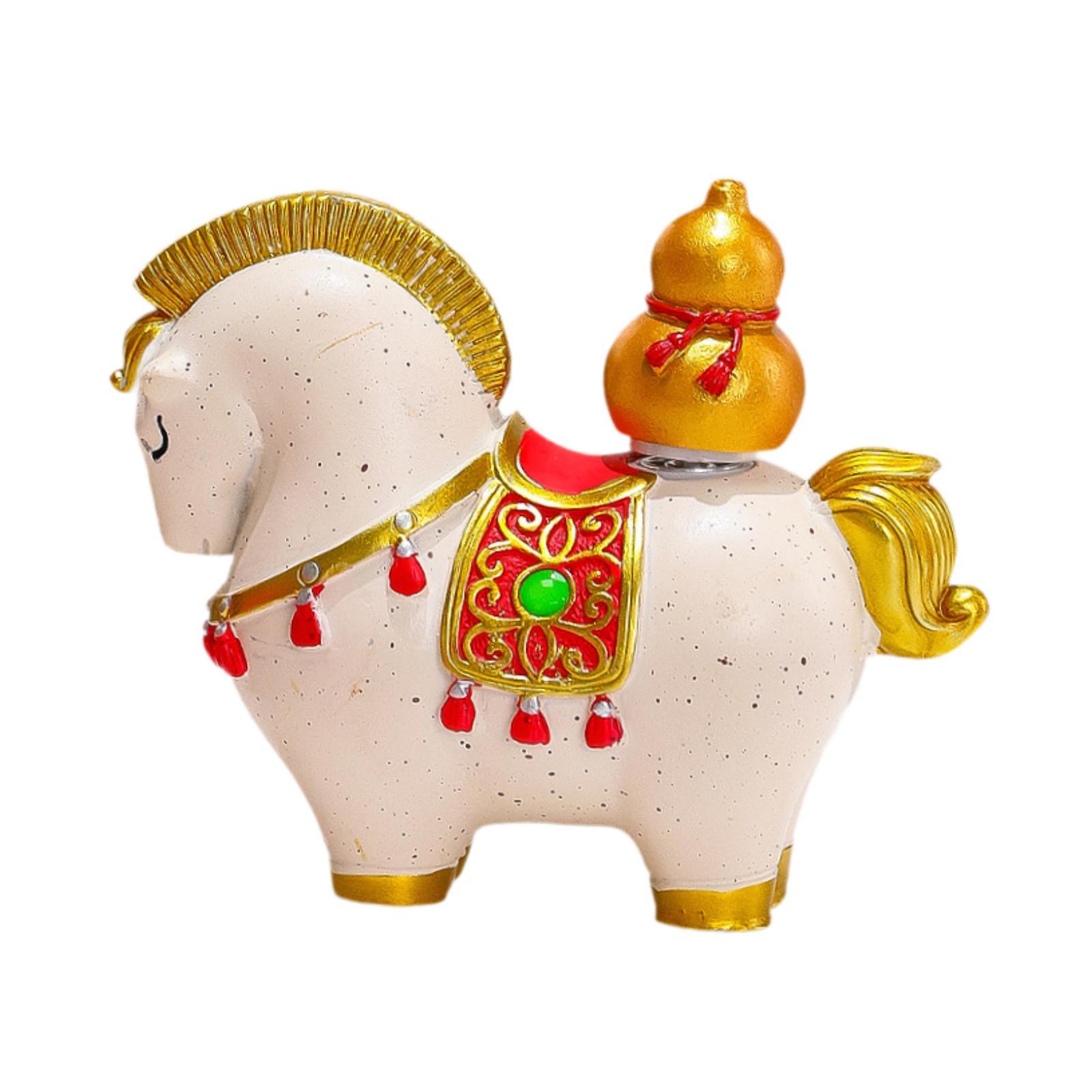 

Cartoon Horse Ornament Mini Resin Figurine for Office Desk Room Decor Accessories Modern Decoration