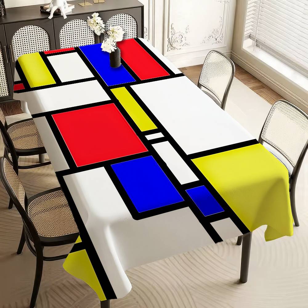Art P-Piet CC-ornelies M-Mondrian Tablecloth Home Dinner Table Cover Banquet Outdoor Party Cover Hotel Decoration Tablecloths