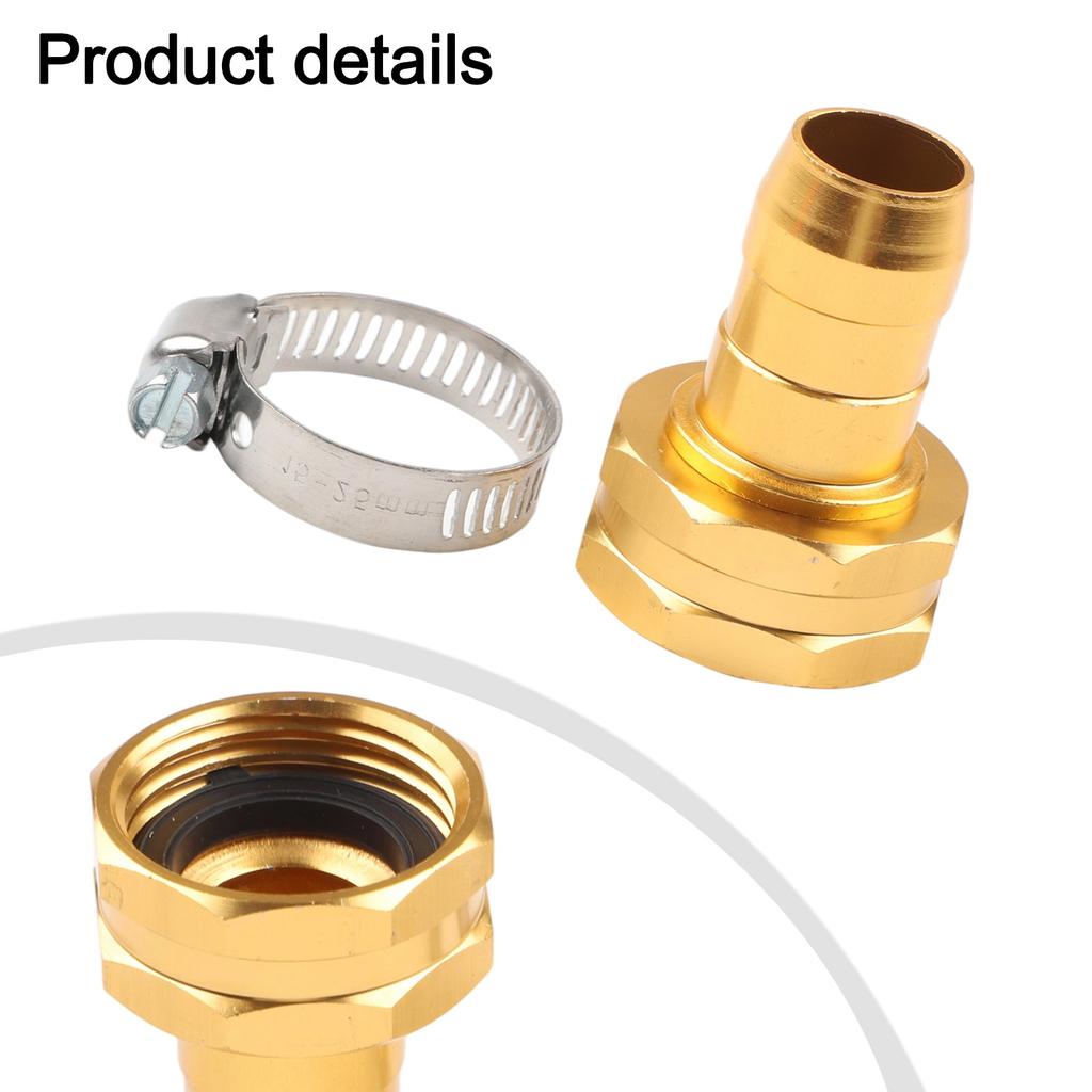 3/4 Zoll Gartenschlauch Reparaturset Schlauchverbinder mit Edelstahlklemme Verbinderadapter für Gartenbewässerung