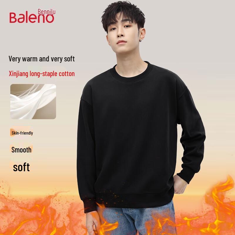 

Baleno Men s Pure Color Round Neck Pullover Sweatshirt 3XL