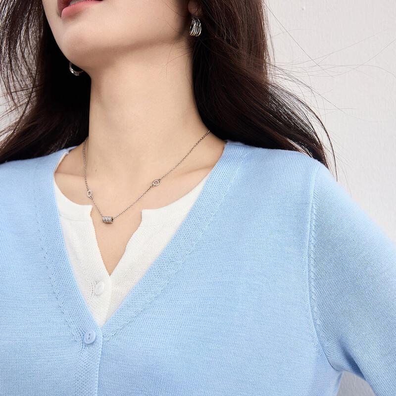 Women's Color Block Faux Two-Piece Knit Cardigan