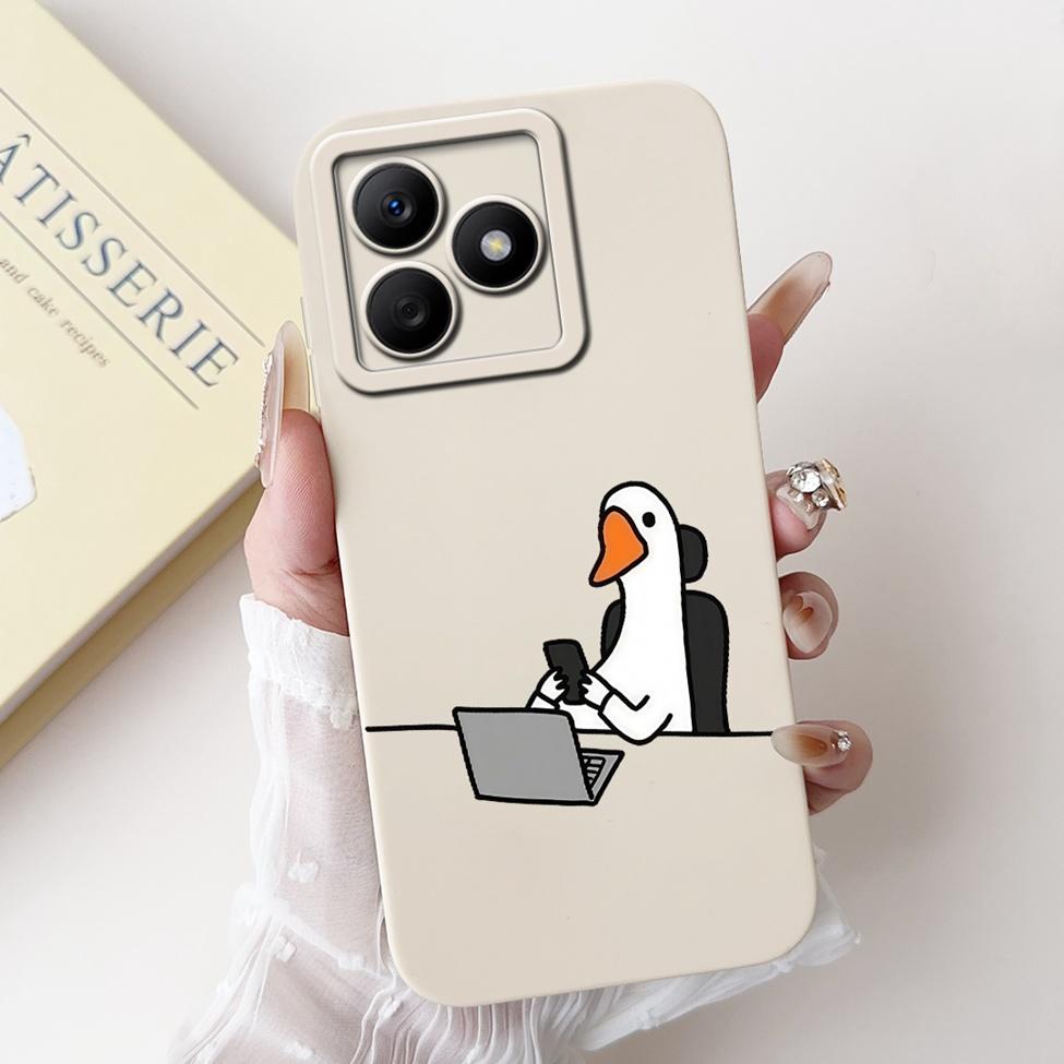 For Realme C61 RMX3939 RMX3930 C63 RMX3939 Case For Realme C63 Cover Luxury Fashion Flower Kawaii Girl Cute Cat Shockproof Shell