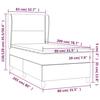 3129119 vidaXL Lit à sommier tapissier et matelas Noir 80x200 cm Velours