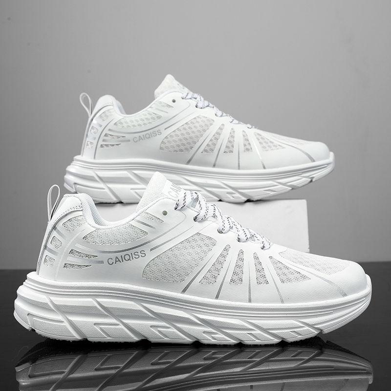 Fashion White Low-Top Mesh Upper Men's Casual Sneakers Unisex On Sale Basketball Trends 2025 Original Fashion Gym Wide Male Sports Shoes