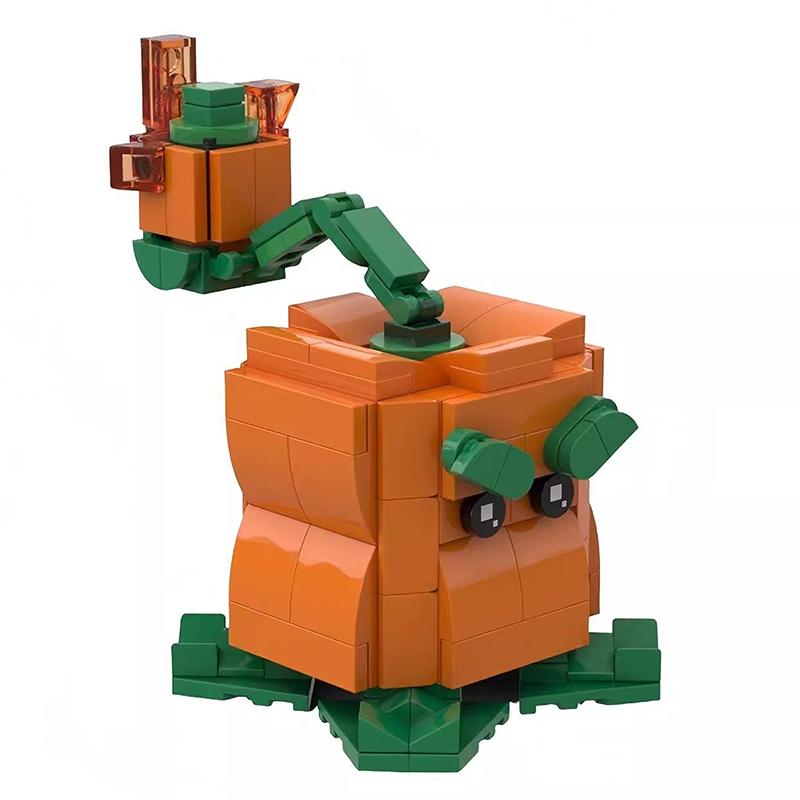 Bricklink MOC Ideen PVZ Spiel Pflanzen und Zombies Kampf Actionfiguren Sets Erbsenschützen Bausteine Kinderspielzeug Halloween Geschenk
