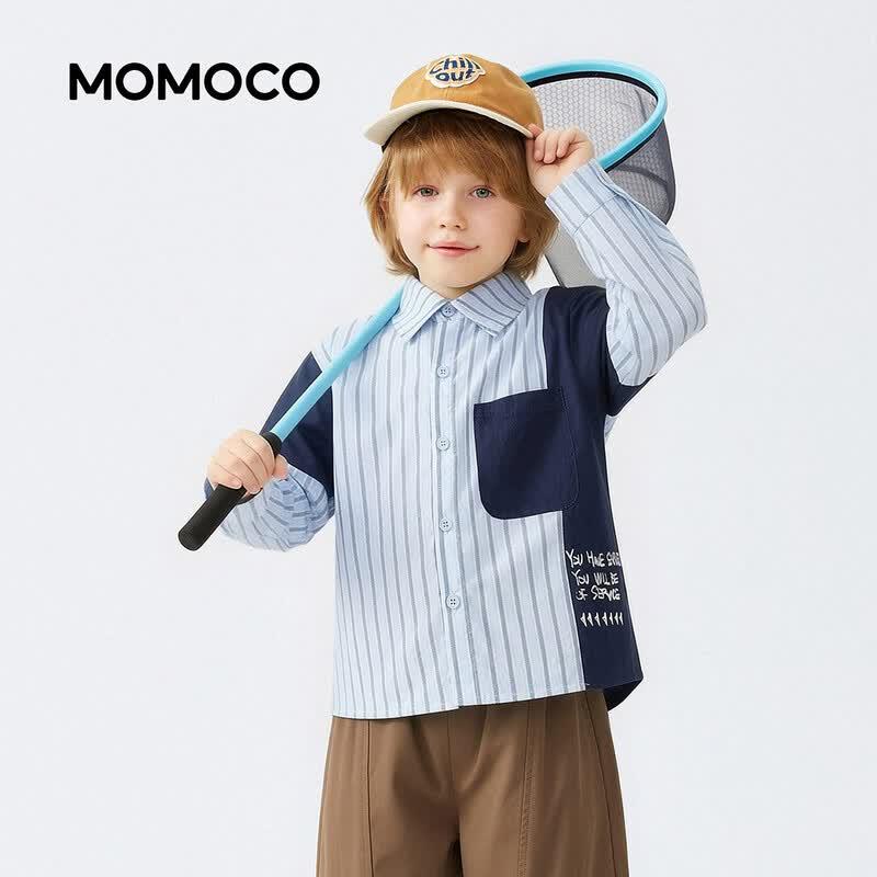 MOMOCO Boys' Striped Long-Sleeve Shirt