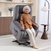 TV Recliner With Lift Assist Heat And Massage Function Remote Control And Side Pocket Dark Gray