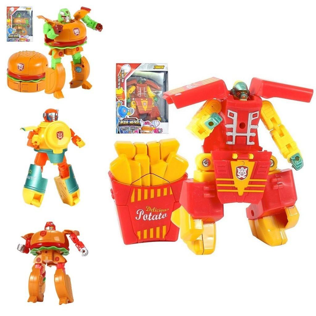 Farbiges Lebensmittel-Verformungsspielzeug Roboter Simulation Pommes Burger Eiscreme**