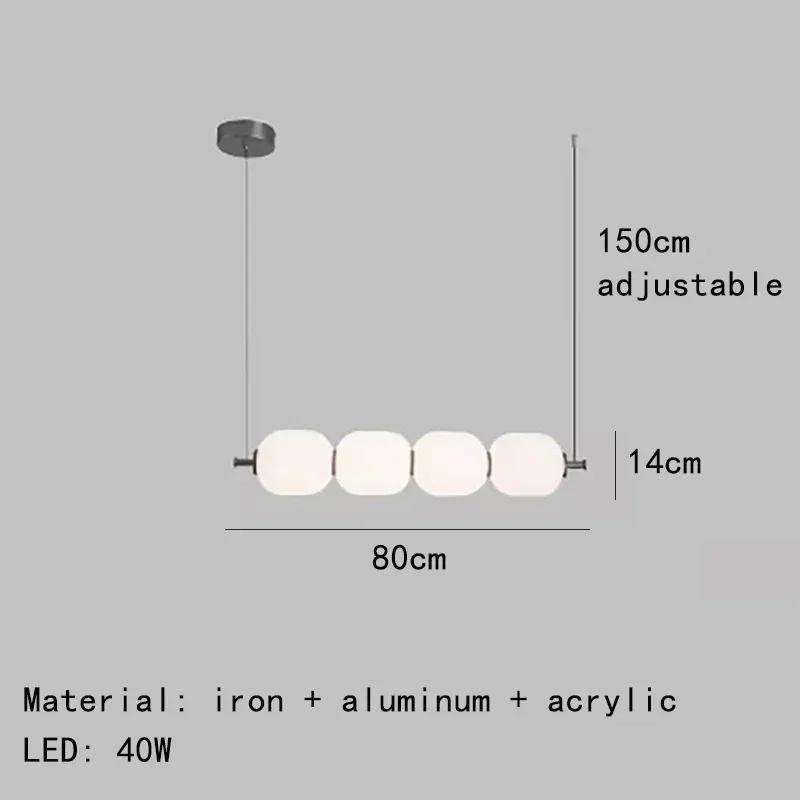

Nordic LED Minimalist Pendant Lights For Living Room Food Tables Kitchen Chandelier Home Decor Hanging Light White Fixture Cold White