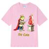 Sir Loin Ritter Lustiges Frosch Meme Shirt für Unisex Damen Mode T-Shirts Sommer Kurzarm Baumwolle Locker Lässig Hiphop T-Shirts