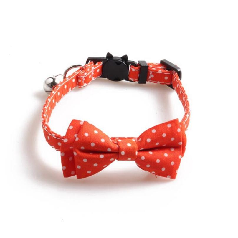 Bow Tie Pet's Necktie Bowknot Design Cute Stylish 1Pc Cat With Bell Safety Pet Supplies