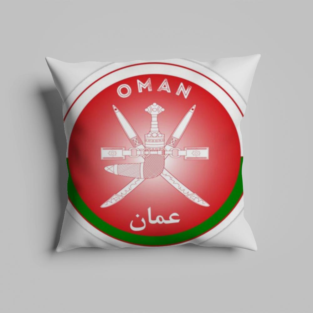 Pillow Case luxurious home office, sofa decorative Multi sized car seat cushions, pillowcases Oman flag map logo