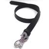 Shinning PU Belt with Rhinestone Buckle Woman Girl Decorative Belt for Skirt