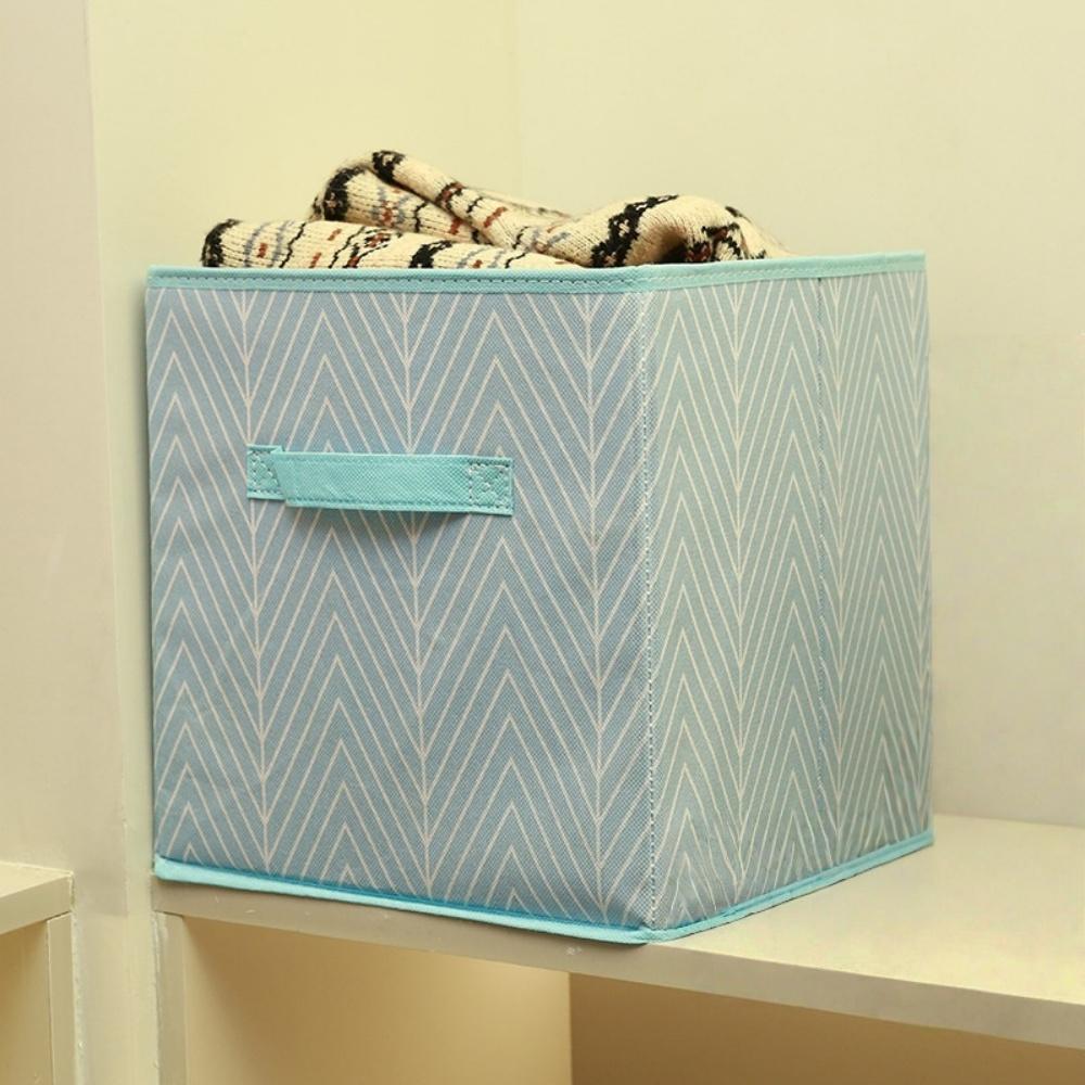 1pc Cube Storage Bins for Clothes Foldable Fabric Closet Storage with Handles Bedroom Wardrobe Organizing Container for Tops
