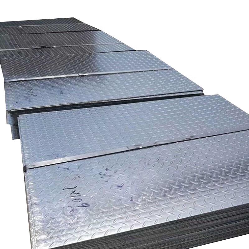 Q235B Hot-Dip Galvanized Lentil Pattern Anti-Slip Steel Plate