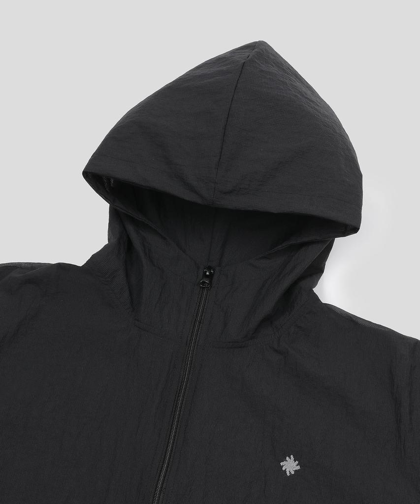Slow Record House Mesh Lightweight Jacket_Black